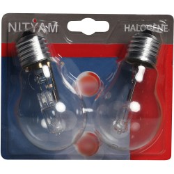 Pack de 2 ampoules éco-halogènes E27 105 Watts 230 Volts - NITYAM 305