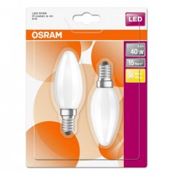 Pack de 2 ampoules LED E14 4 W (470 Lm) blanc chaud - OSRAM