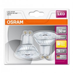 Pack de 2 ampoules LED GU10 4,3 W (350 Lm) blanc chaud - OSRAM
